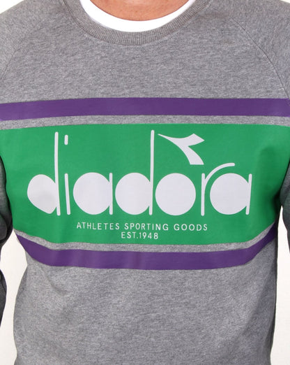 Diadora Spectra Sweatshirt Hellgrau/Hellsmaragdgrün