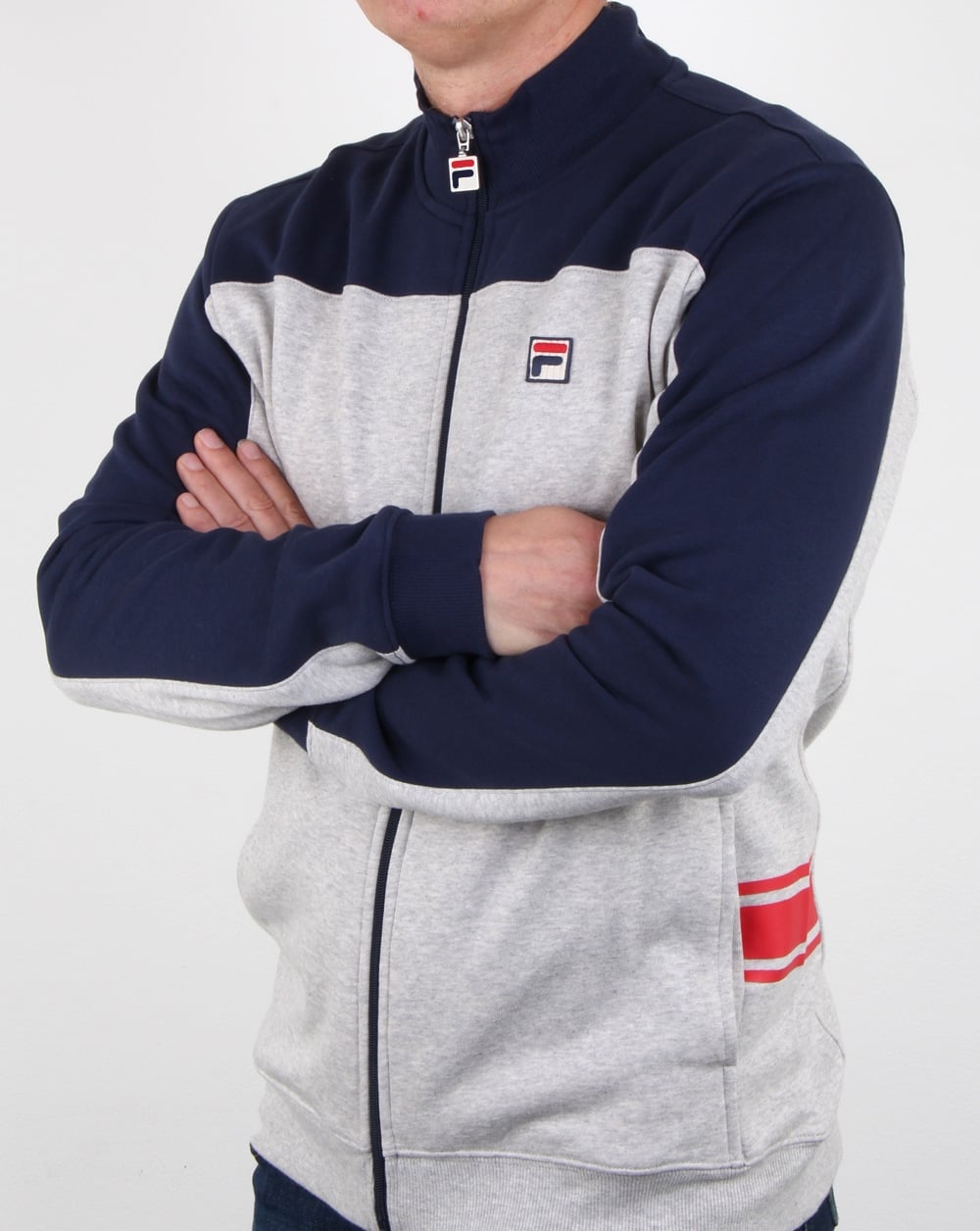 Fila Vintage Mivvi Trainingsjacke Hellgrau meliert