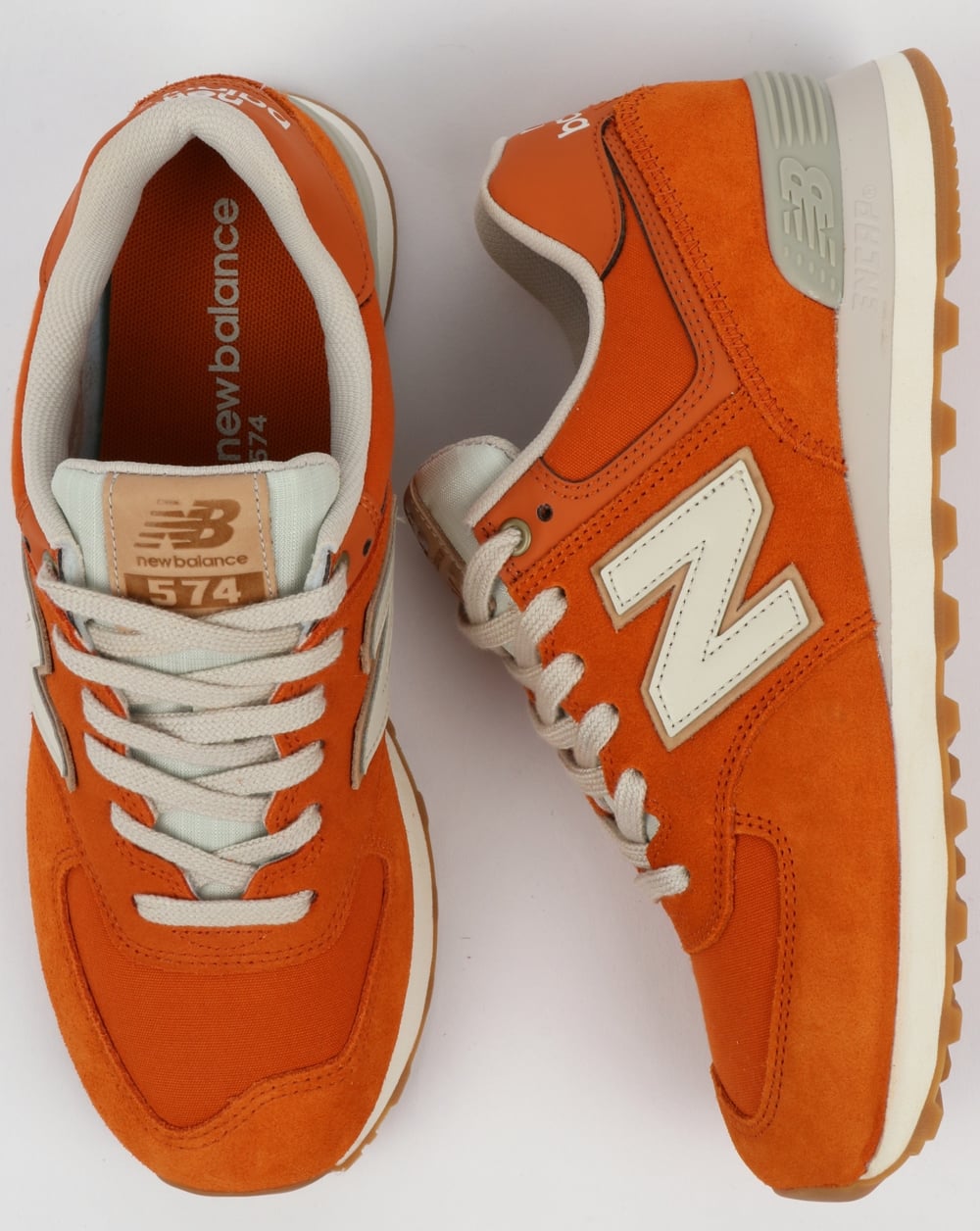 New Balance 574 Trainers Orange/Moonbeam