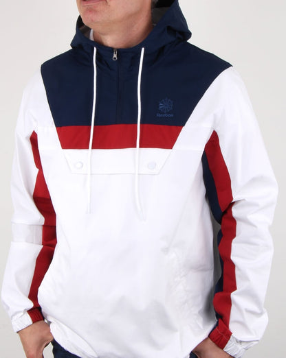 Reebok Ef Half Zip Anorak Weiß/Marineblau/Rot