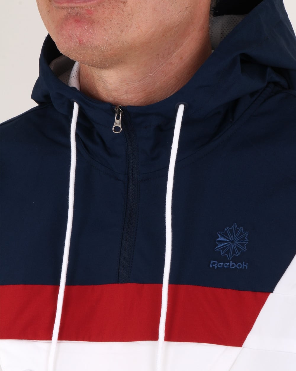Reebok Ef Half Zip Anorak White/navy/red