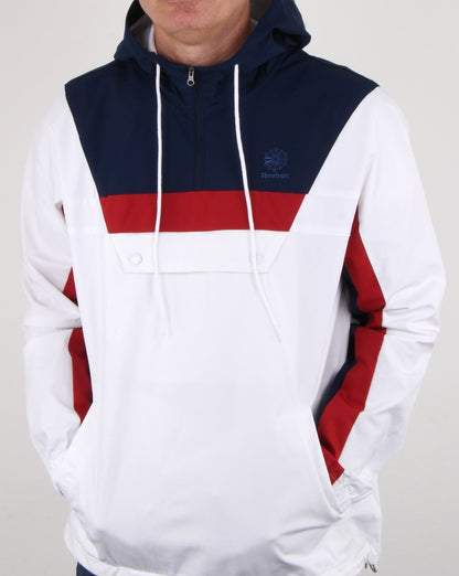 Reebok Ef Half Zip Anorak Weiß/Marineblau/Rot