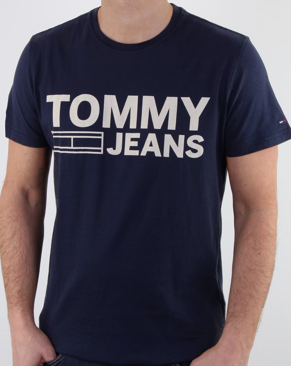 Tommy Hilfiger Logo T-Shirt Marineblau
