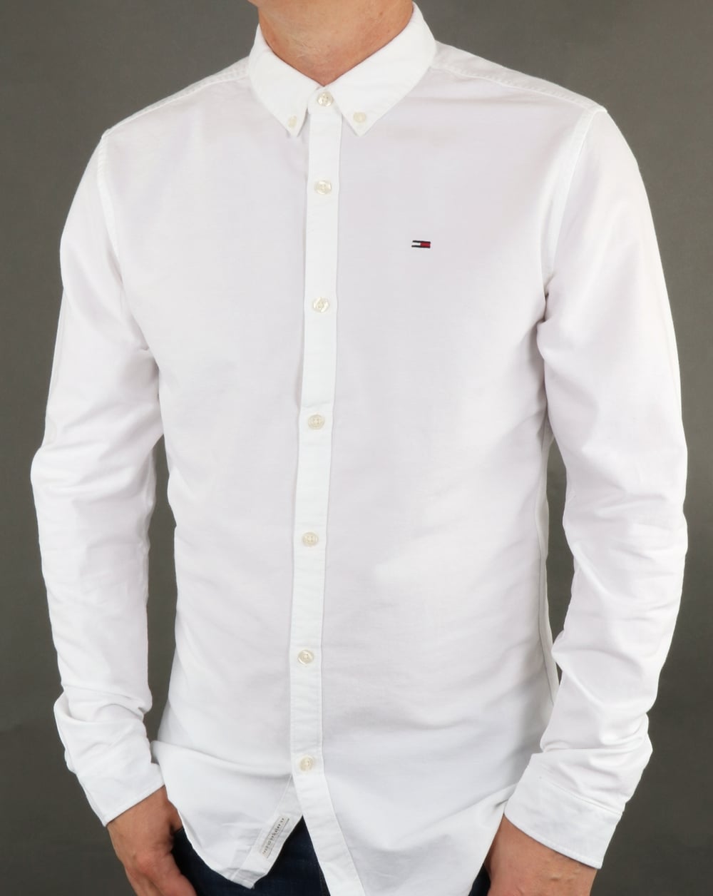 Tommy Hilfiger Oxford-Hemd aus Baumwolle, klassisches Weiß