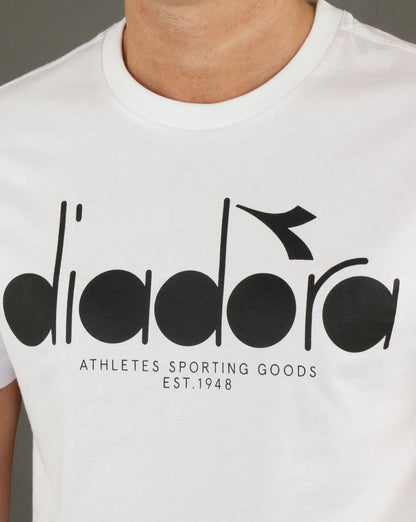 Diadora Logo T-Shirt Weiß Großes Logo