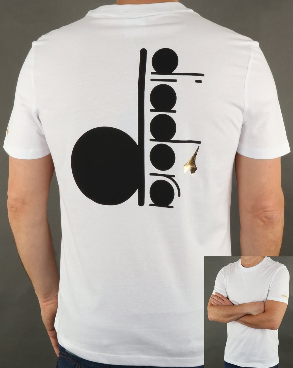 Diadora Logo T-Shirt Weiß/Schwarz