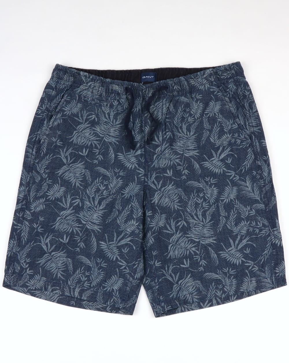 Gant – Lockere Shorts mit Print, klassisches Blau