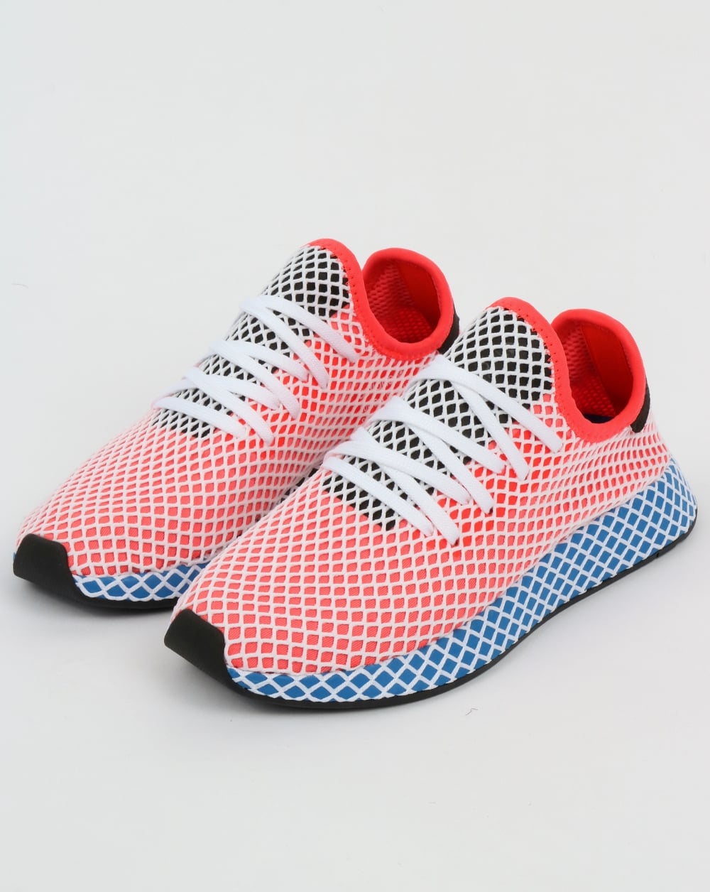 Adidas Deerupt Runner Trainers Solar Red/Bluebird
