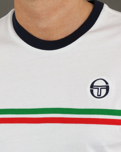 Sergio Tacchini Supermac T-Shirt Weiß/Grün/Rot