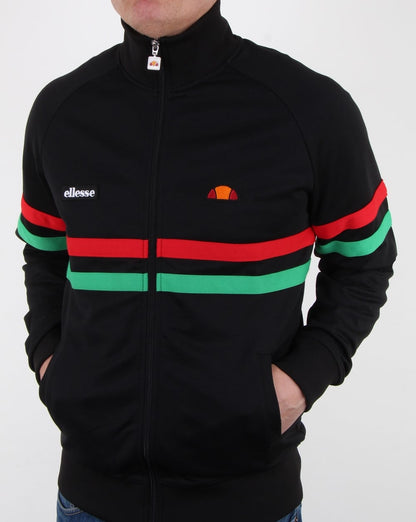 Ellesse Rimini Trainingsjacke Schwarz/Rot/Grün