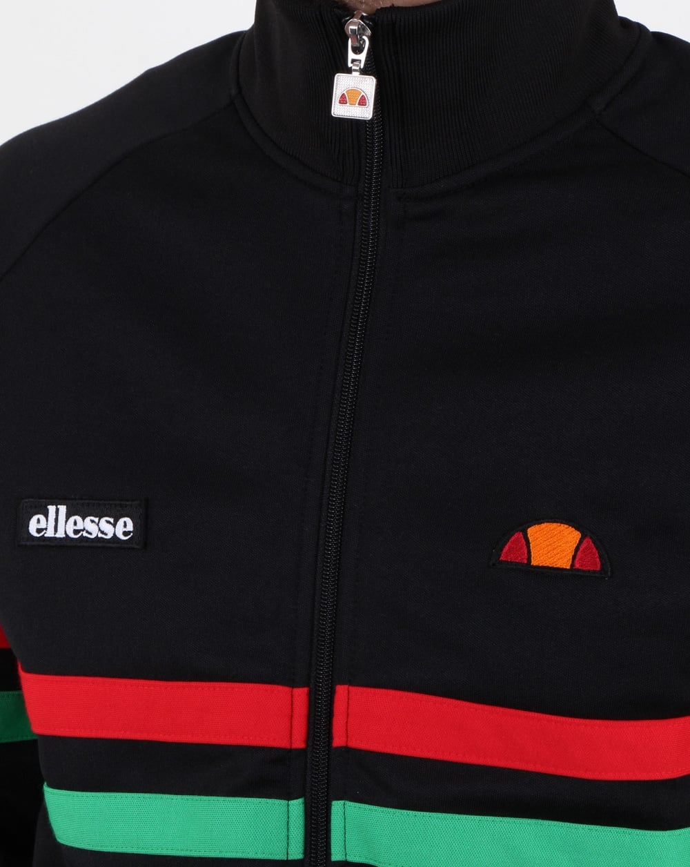 Ellesse Rimini Trainingsjacke Schwarz/Rot/Grün