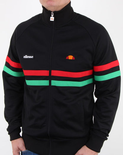 Ellesse Rimini Trainingsjacke Schwarz/Rot/Grün