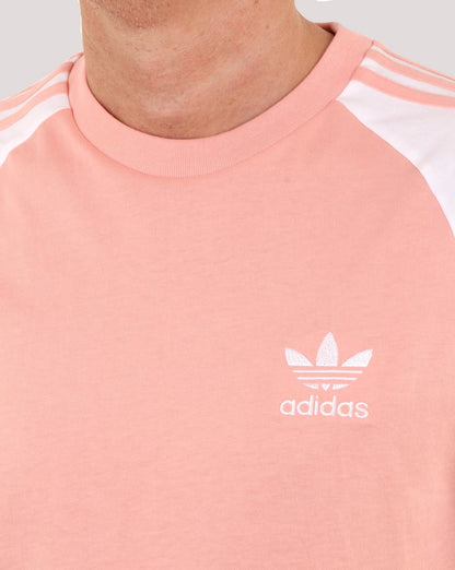Adidas Originals 3-Streifen-T-Shirt Staubrosa