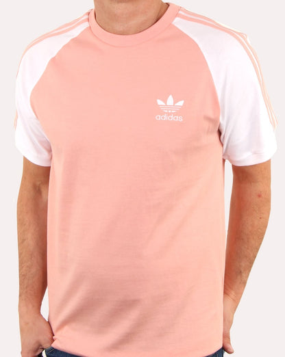 Adidas Originals 3-Streifen-T-Shirt Staubrosa