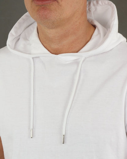 Ellesse – Weißes T-Shirt mit Kapuze