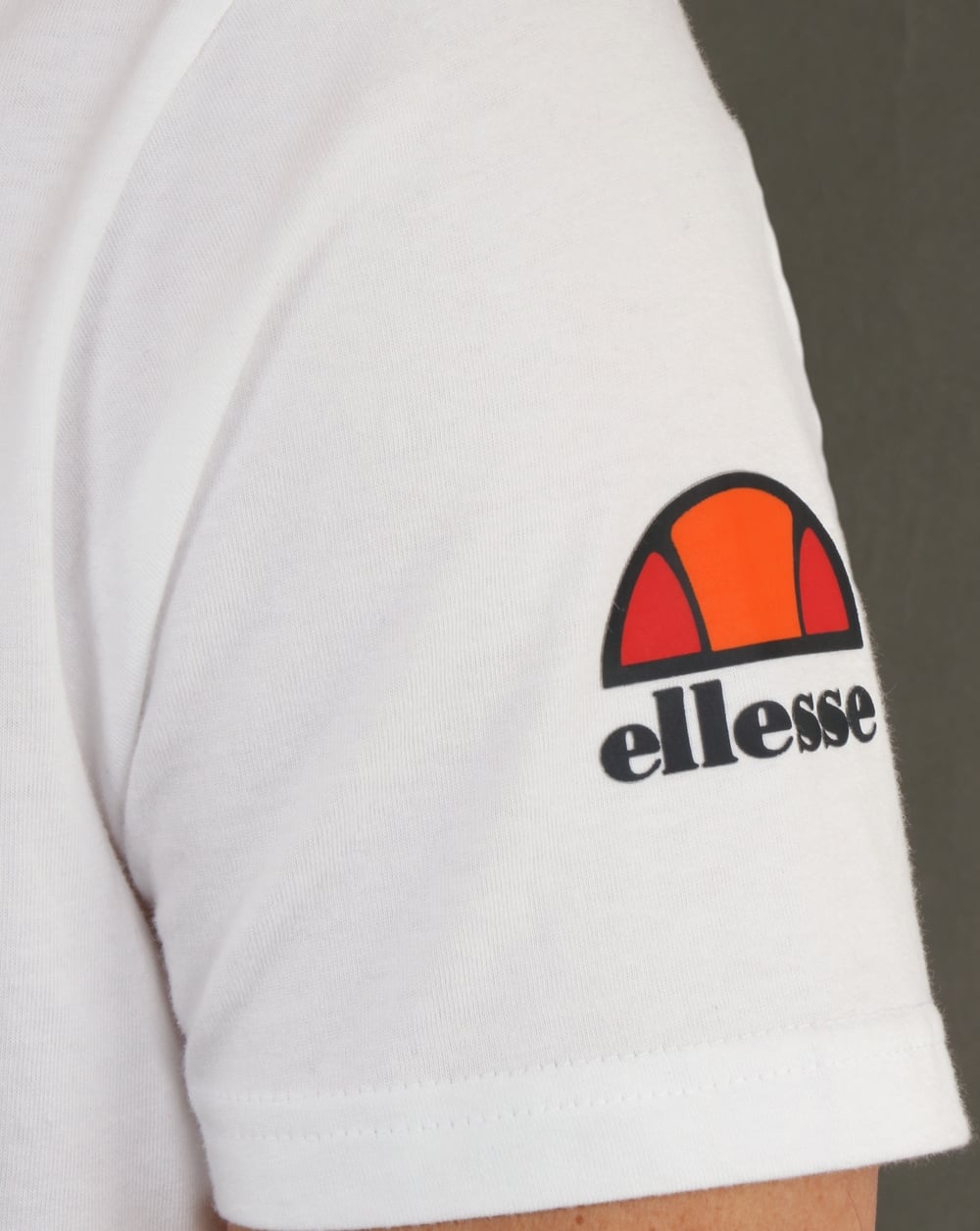 Ellesse – Weißes T-Shirt mit Kapuze