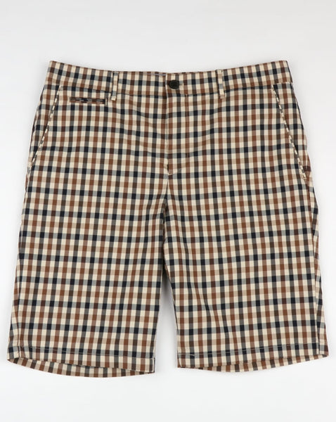 Aquascutum Winster Club Check Shorts Vicuna
