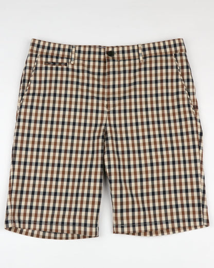 Aquascutum Winster Club Check Shorts Vicuna
