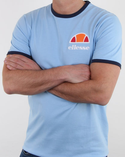 Ellesse – Ringer-T-Shirt, Himmelblau