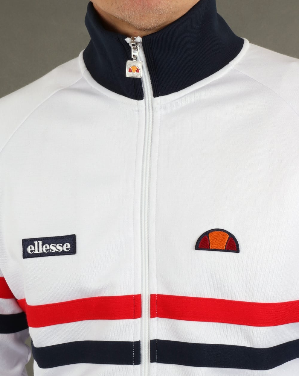 Ellesse Rimini Trainingsjacke Weiß/Rot/Marineblau