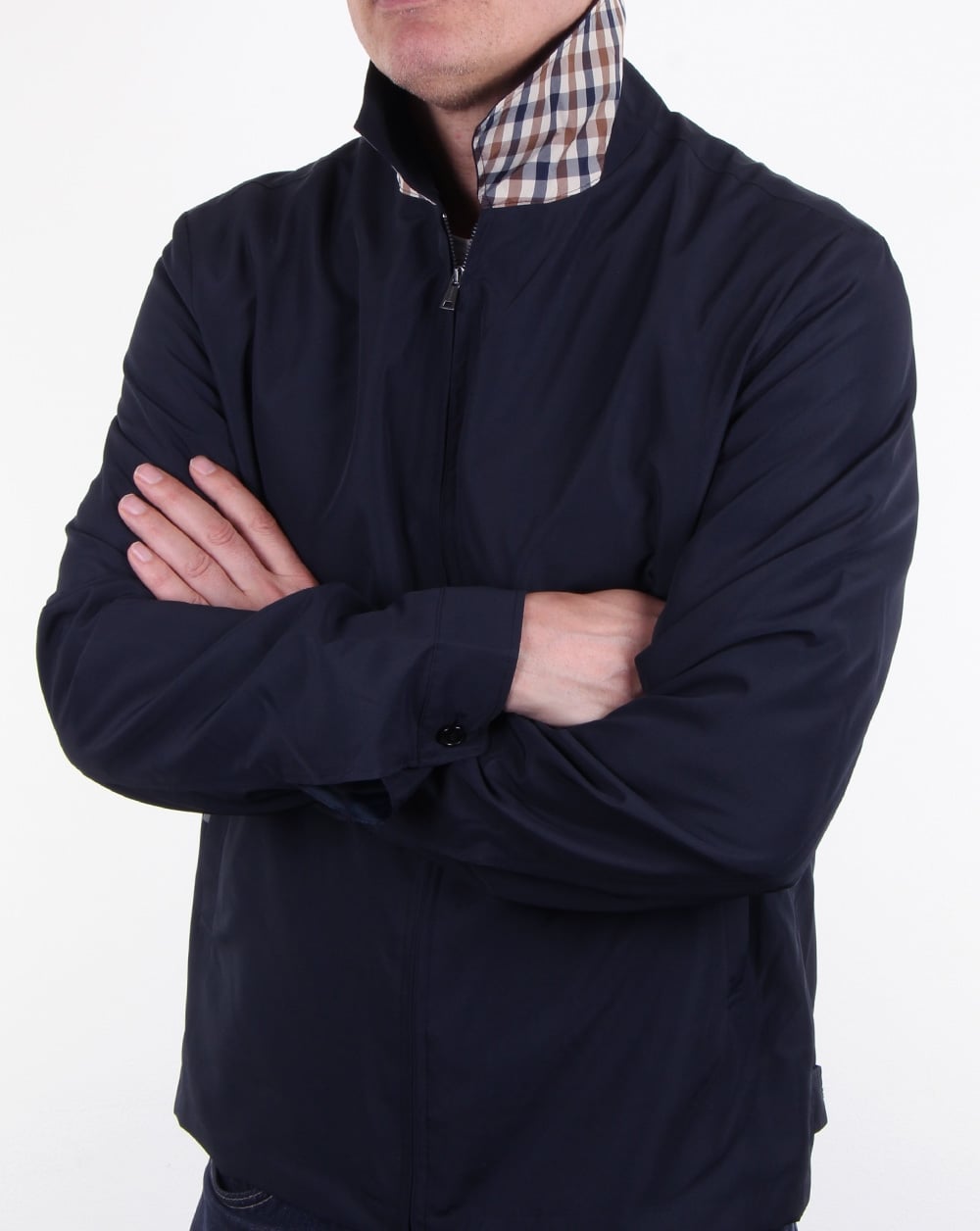 Aquascutum Cliff Nylon Harrington Marineblau