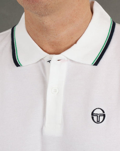 Sergio Tacchini – Poloshirt „Zuck“ in Weiß