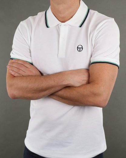 Sergio Tacchini – Poloshirt „Zuck“ in Weiß