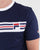 Fila Vintage Chest Stripe T Shirt Navy