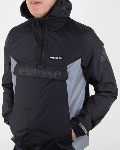 Ellesse – Berto – Schwarze Jacke mit halbem Reißverschluss