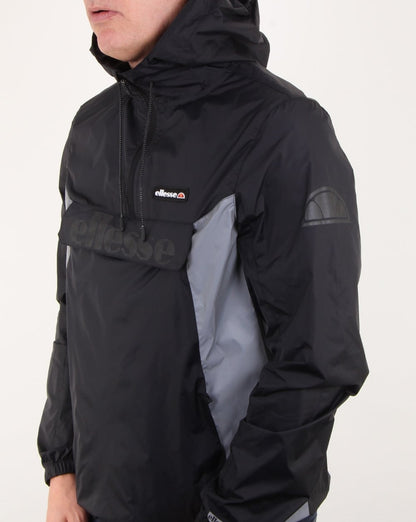 Ellesse – Berto – Schwarze Jacke mit halbem Reißverschluss