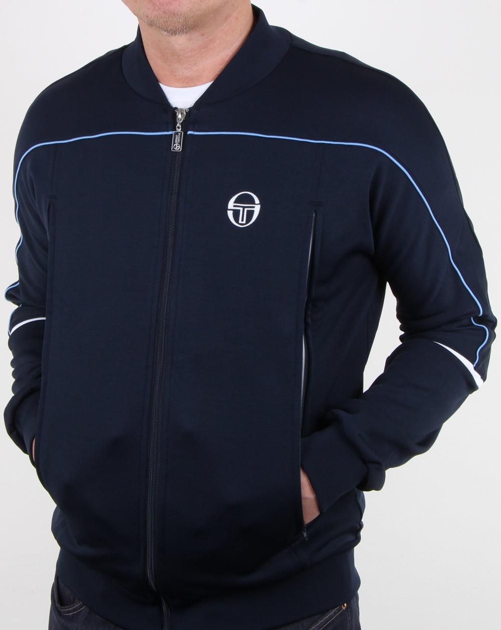 Sergio Tacchini Amiscora Trainingsoberteil Marineblau/Weiß