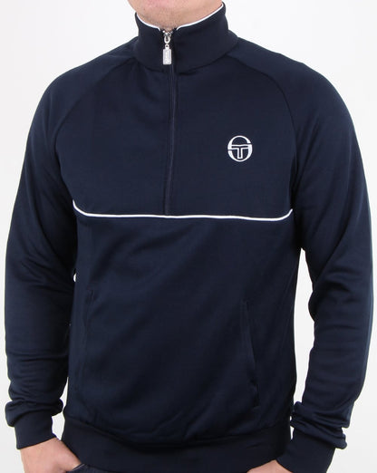 Sergio Tacchini Orion Trainingsjacke mit halbem Reißverschluss, Marineblau/Weiß