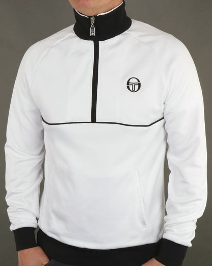 Sergio Tacchini Orion Half Zip Trainingsjacke Weiß/Schwarz