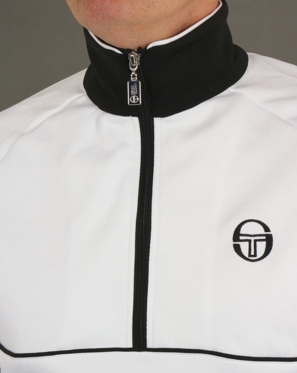 Sergio Tacchini Orion Half Zip Trainingsjacke Weiß/Schwarz