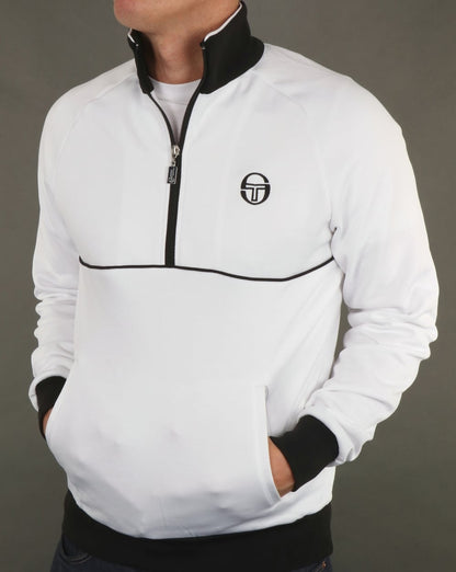 Sergio Tacchini Orion Half Zip Trainingsjacke Weiß/Schwarz