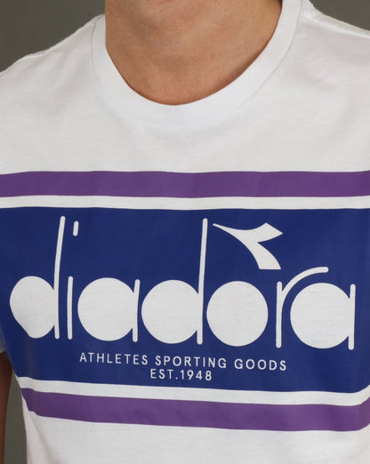 Diadora Spectra T-Shirt Weiß/Marineblau