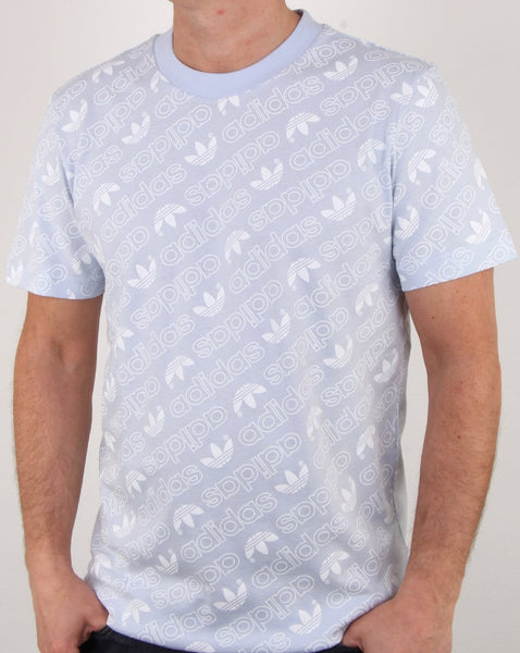 Adidas Originals Aop T Shirt Aero Blue