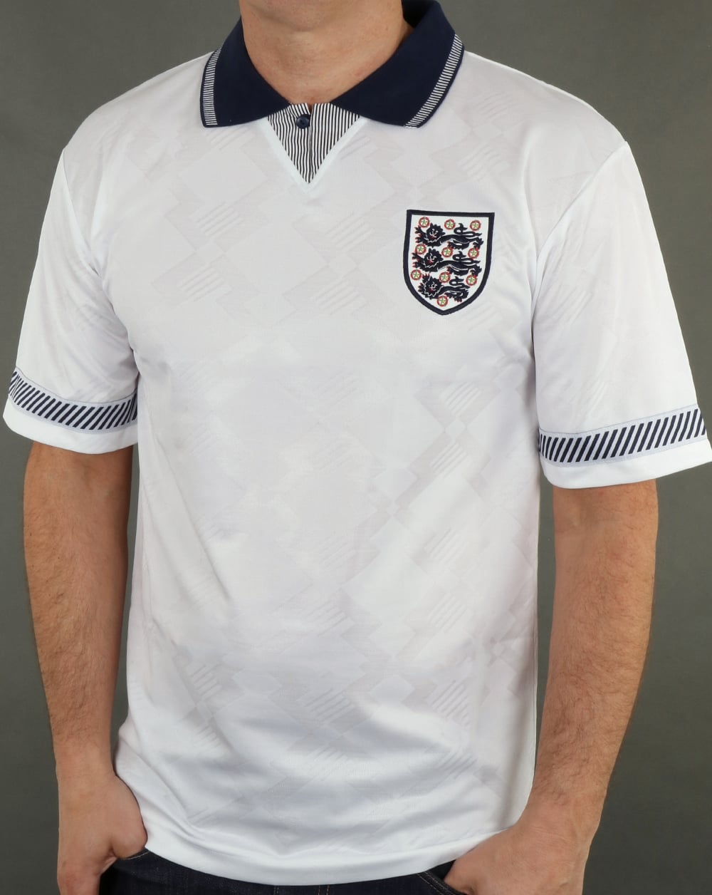 England 1990 Retro-Fußballtrikot Weiß