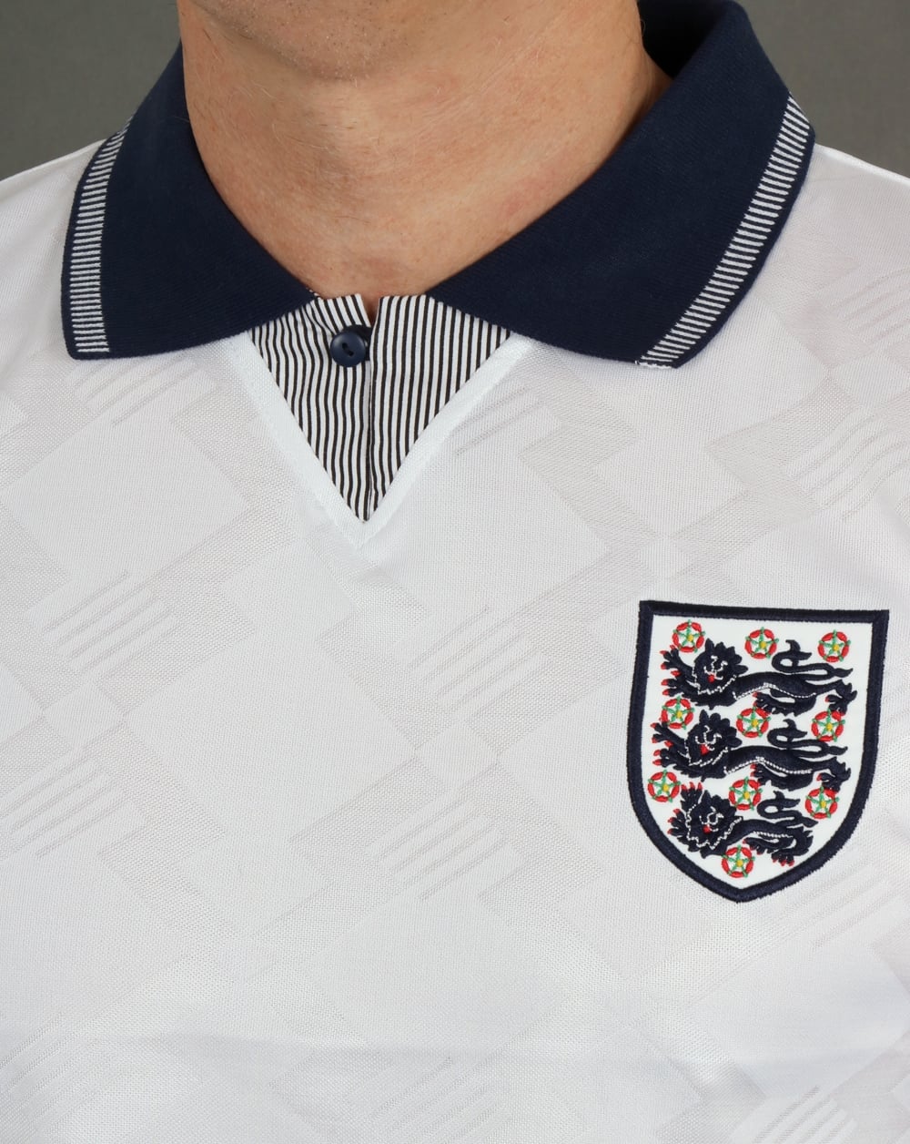 England 1990 Retro-Fußballtrikot Weiß