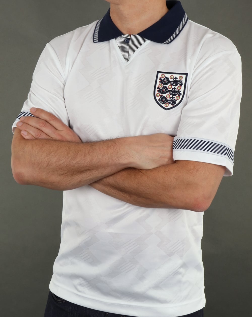 England 1990 Retro Football Shirt White