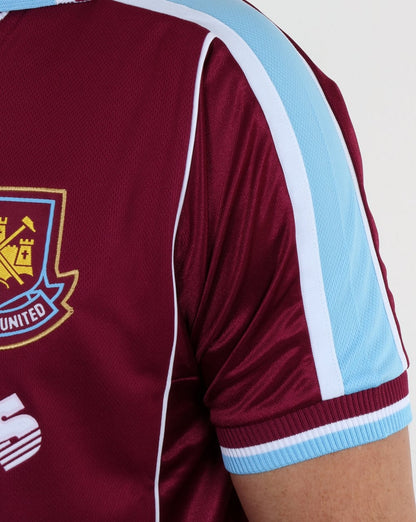 80er Casual Classics West Ham 2000 Retro-Fußballtrikot, Weinrot