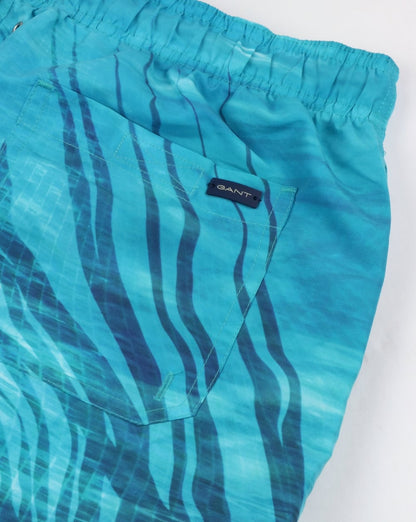 Gant Pool Palm Badeshorts Topaz Blue