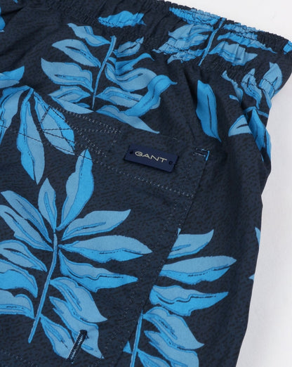 Gant Leaves Badeshorts Marineblau