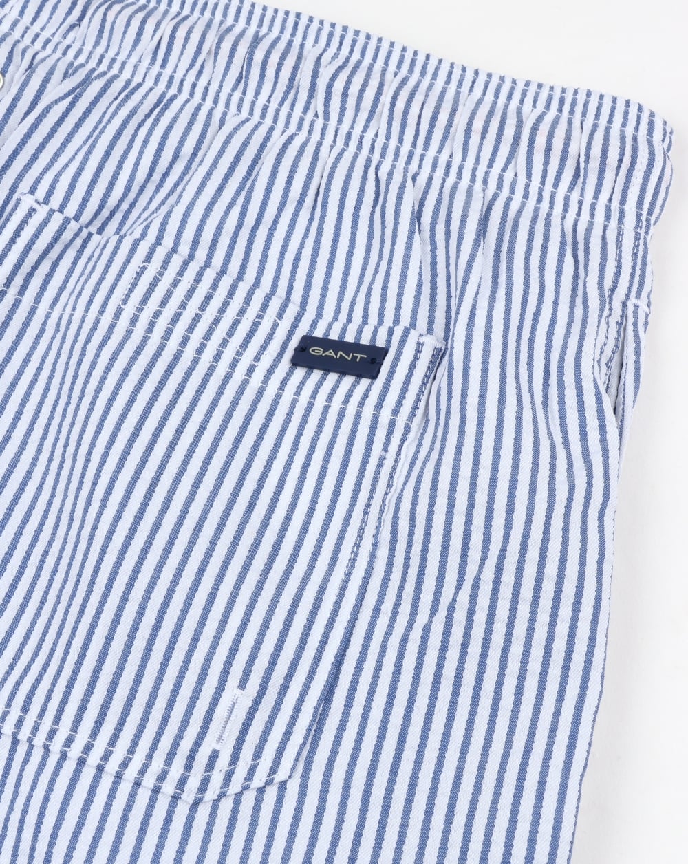 Gant Seersucker Badeshorts Yale Blue