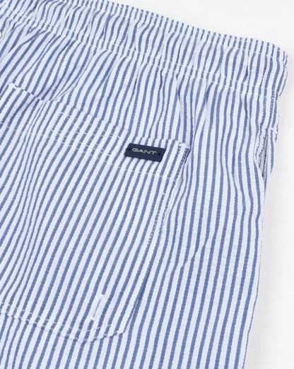 Gant Seersucker Badeshorts Yale Blue