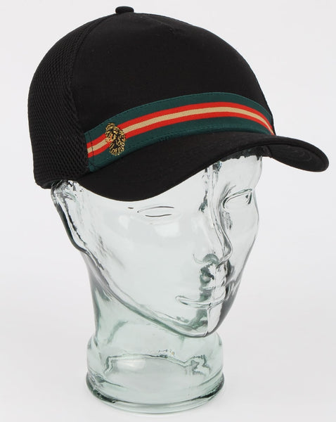 Luke White Line Trucker Cap Black