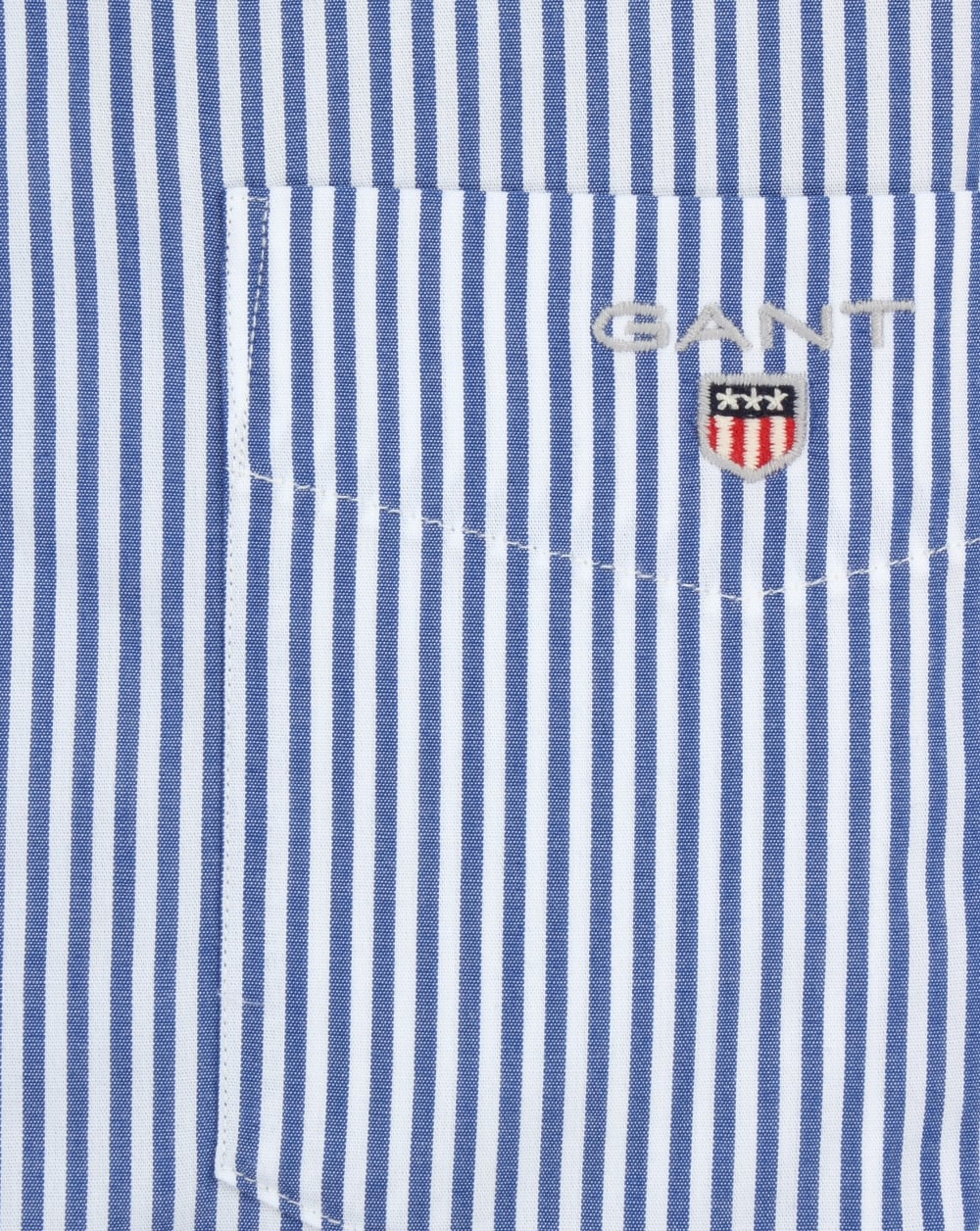 Gant Popeline Banker Gestreiftes Hemd Yale Blau