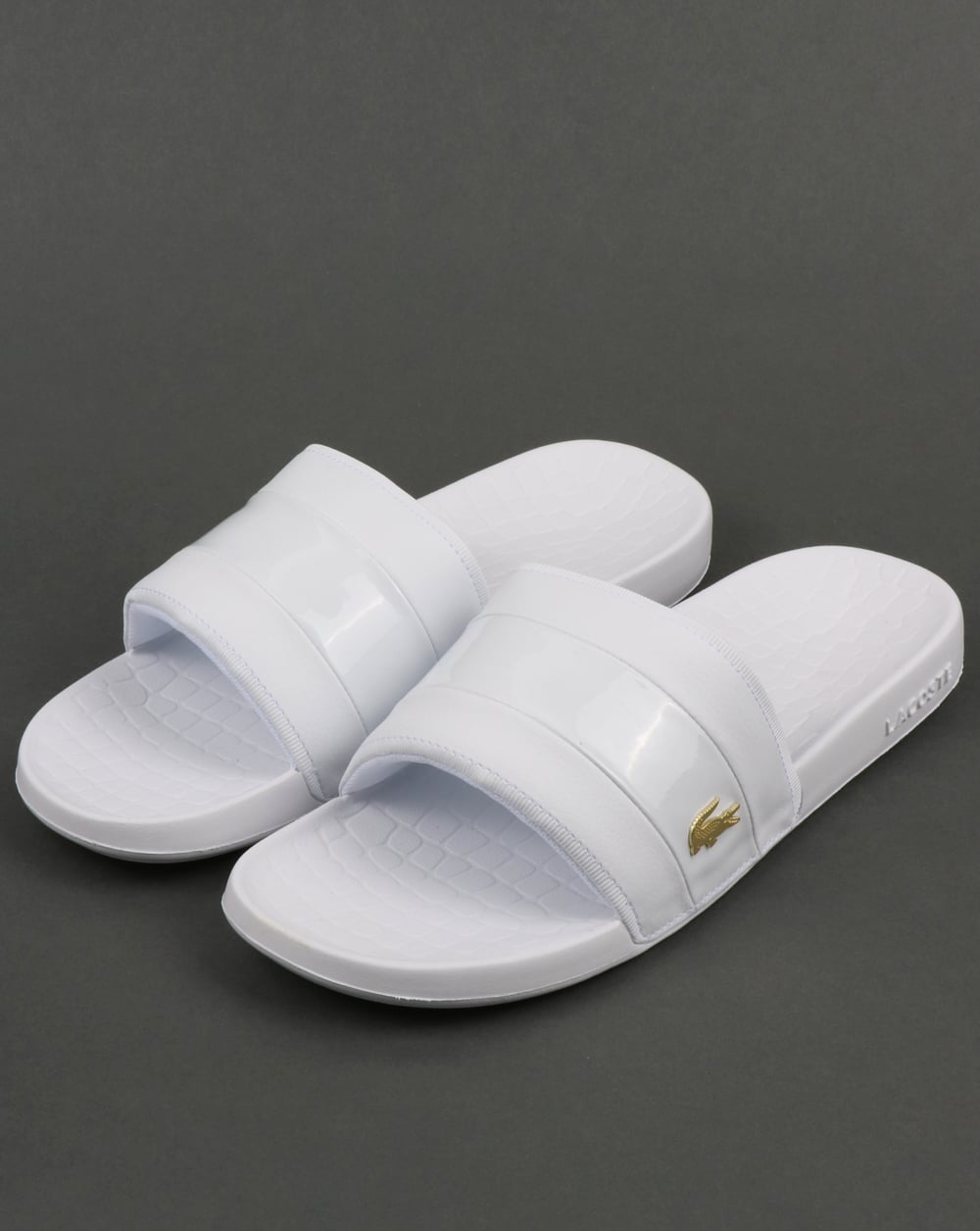 Lacoste Fraisier Slider Weiß/Gold