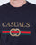 80s Casual Classics Designer Casual T Shirt Navy