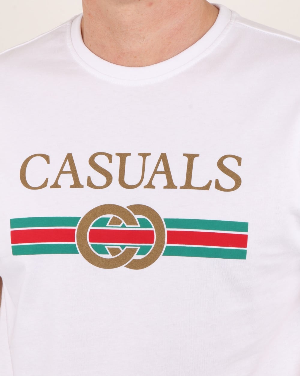 80er Casual Classics Designer Casual T-Shirt Weiß